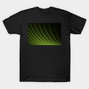 Abstract wave and curved lines illustration background green T-Shirt